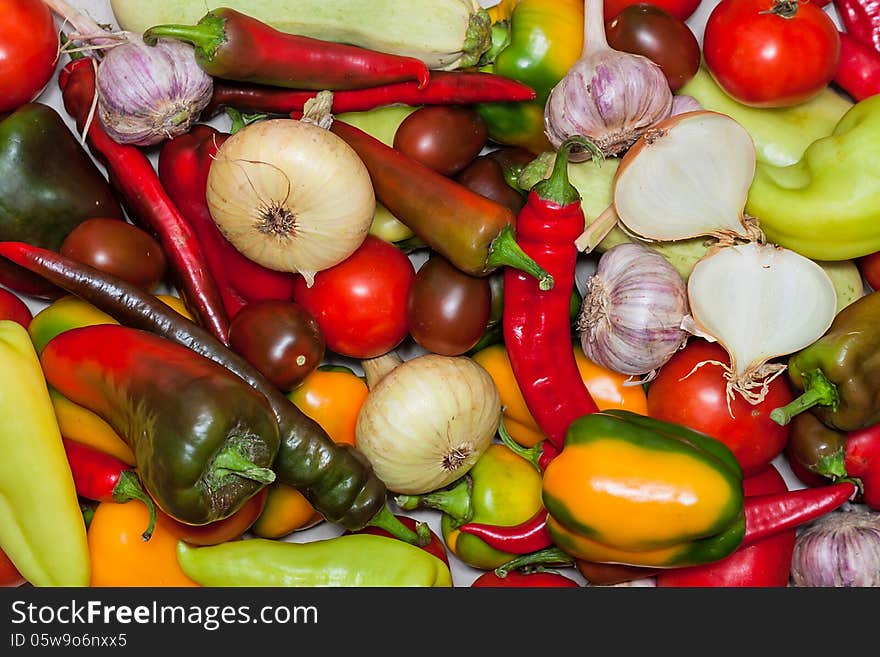 Group of fresh vegetables