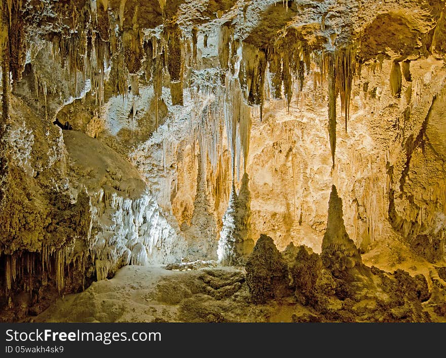 Stalactites and Stalagmites at Carlsbad