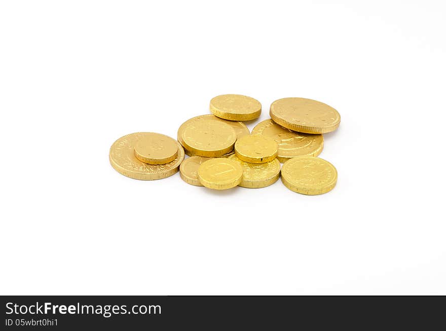 Coin isolated on white