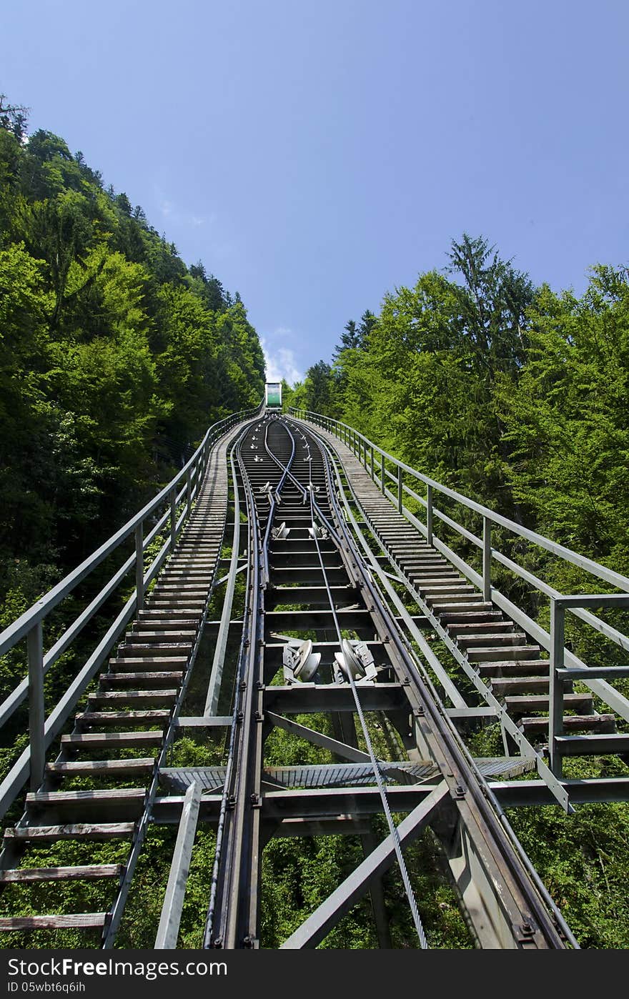 Funicular To The Salt Mine Hallstatt