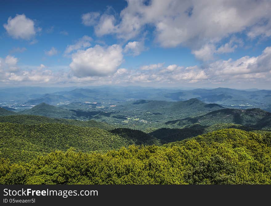 View of Appalachian mountains in north Georgia, USA.