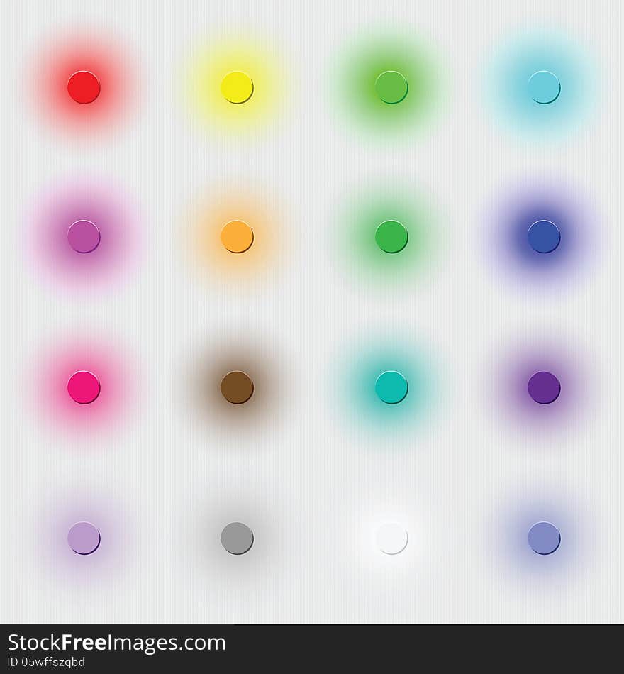 Button UI colorful volume light