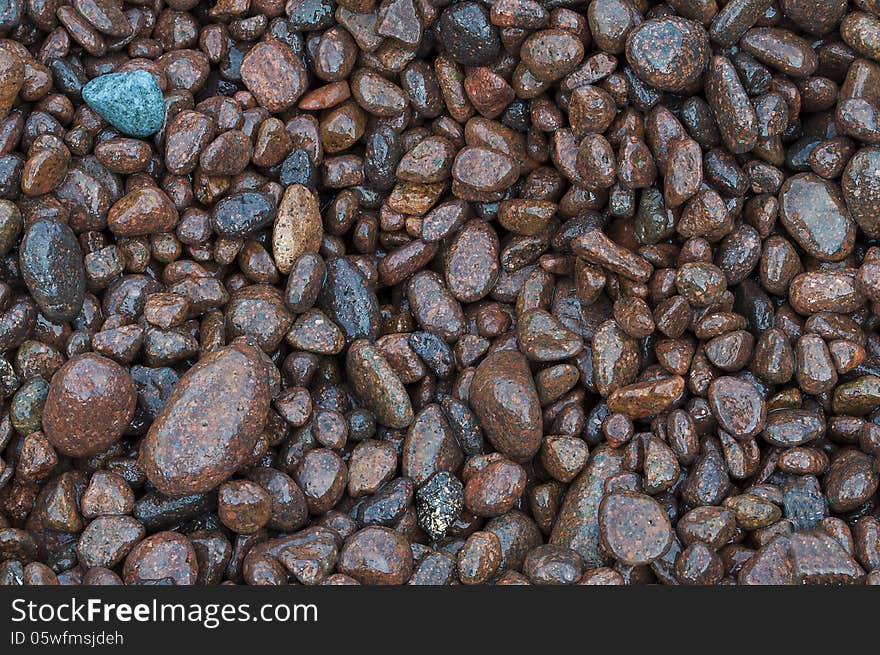 Red sand stones on the provence coast. France