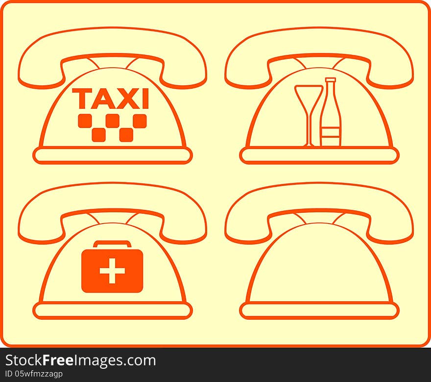 Phones icon for hotel services