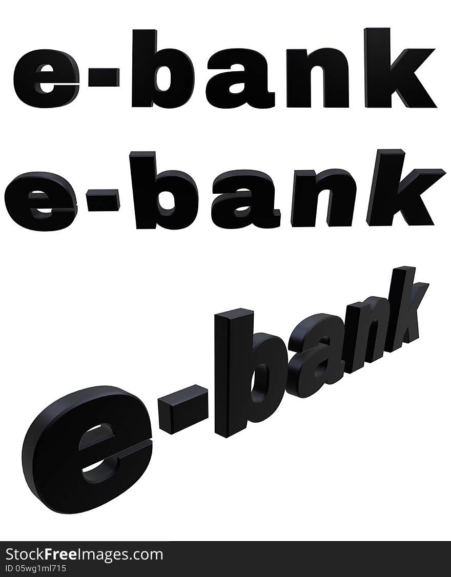 E-bank Black 3D  Tex