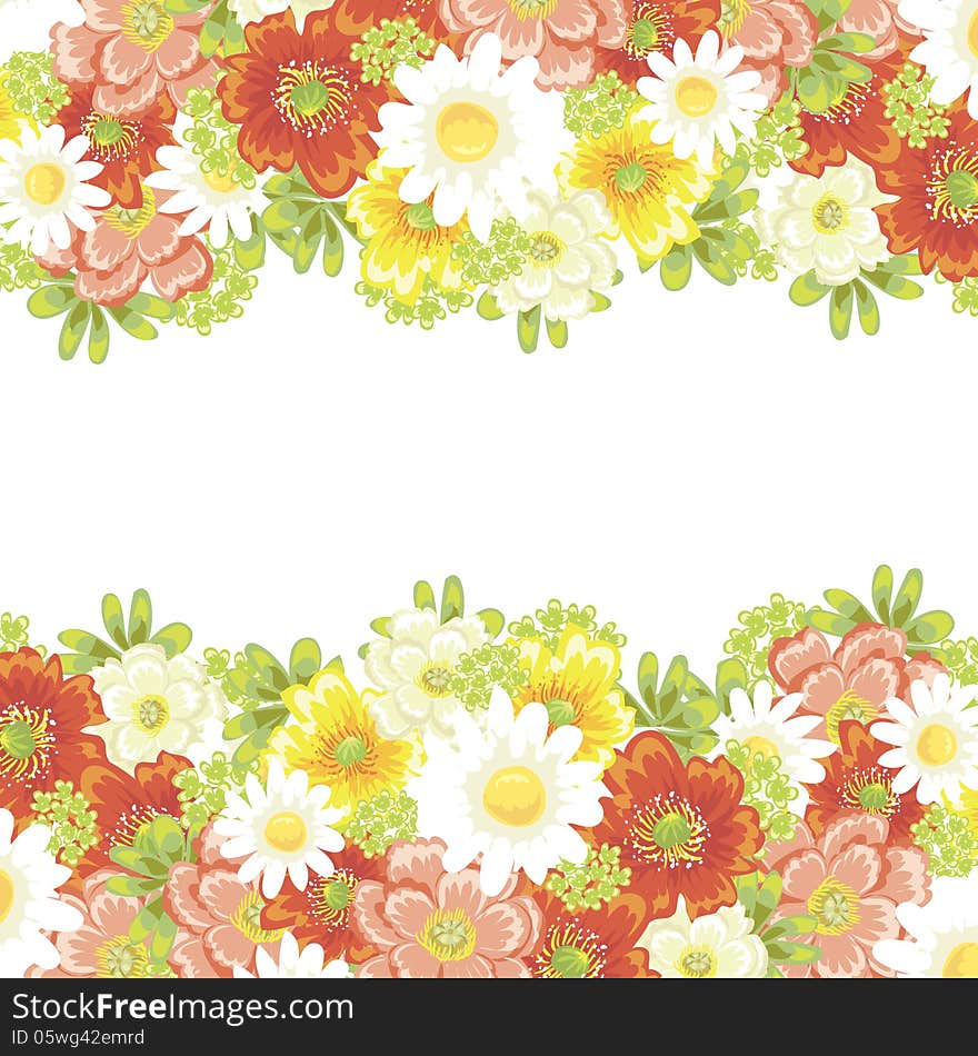 Fresh background with plants and flowers. Fresh background with plants and flowers