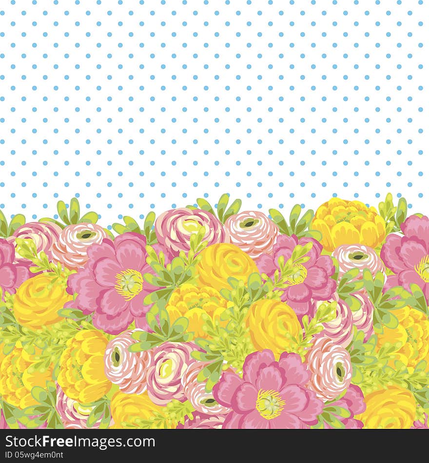 Fresh background with plants and flowers. Fresh background with plants and flowers