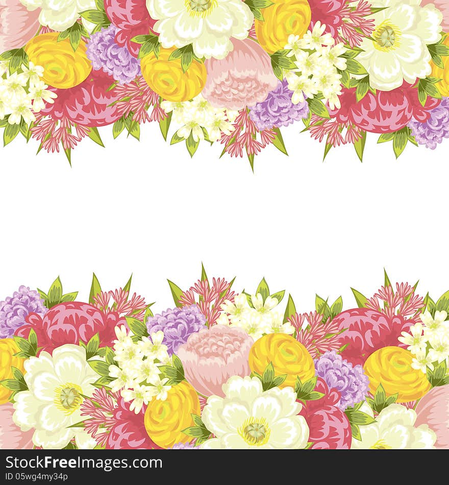 Fresh background with plants and flowers. Fresh background with plants and flowers