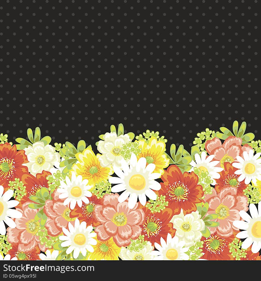 Fresh background with plants and flowers. Fresh background with plants and flowers