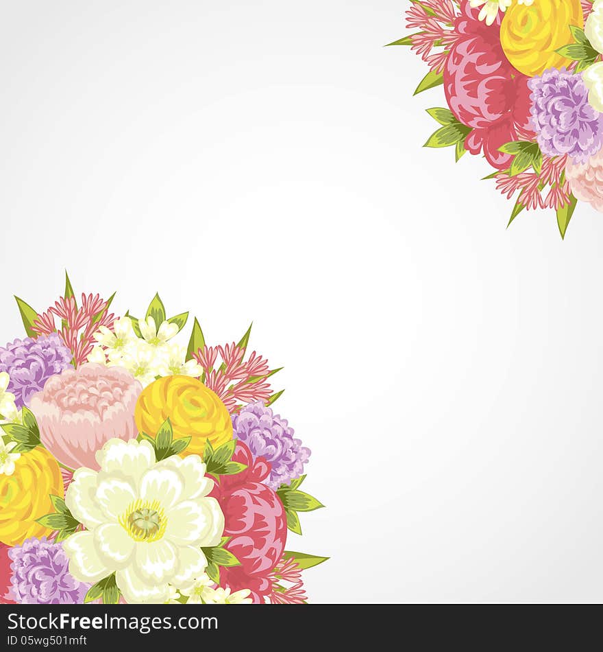 Fresh background with plants and flowers. Fresh background with plants and flowers