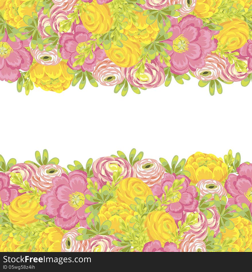 Fresh background with plants and flowers. Fresh background with plants and flowers