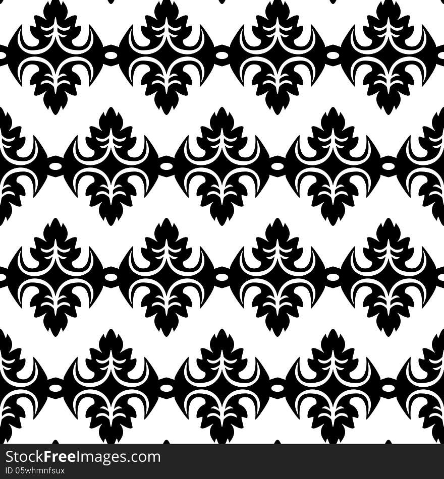 Black and white geometric seamless pattern