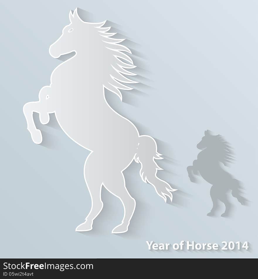 Paper horse. Year of the horse 2014