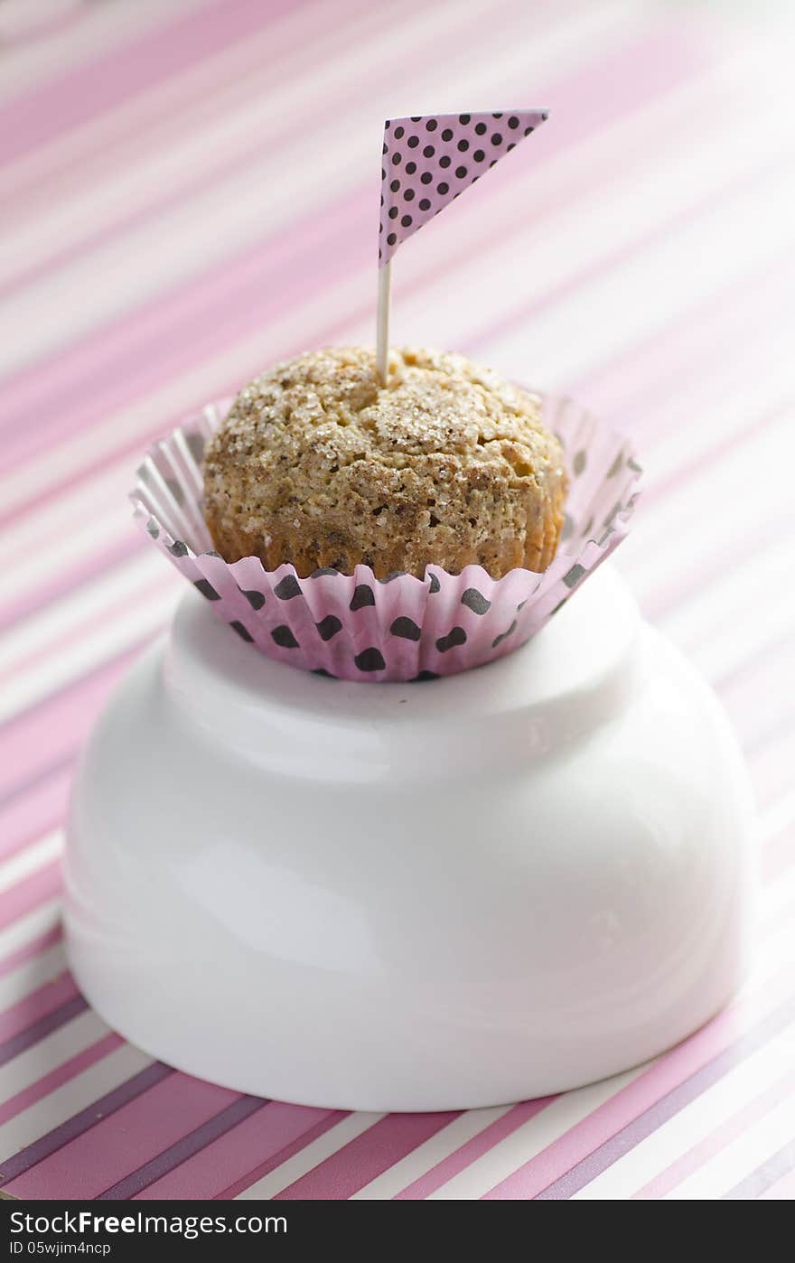 Pumpkin Cupcake On White Cup