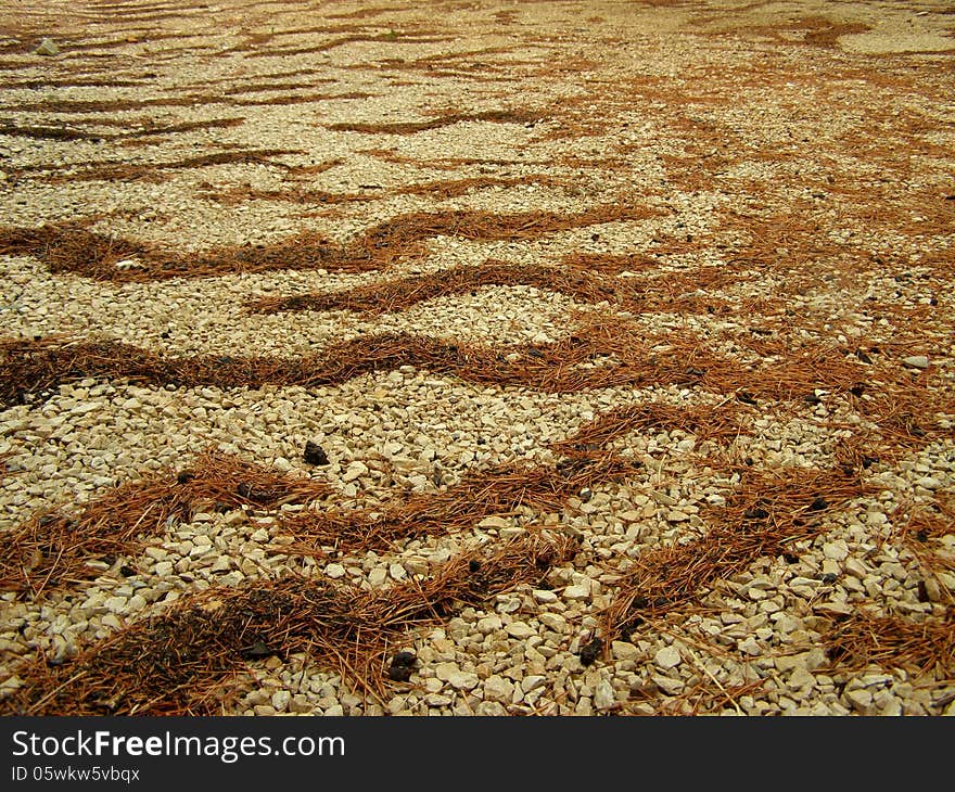 Needles waves on gravel