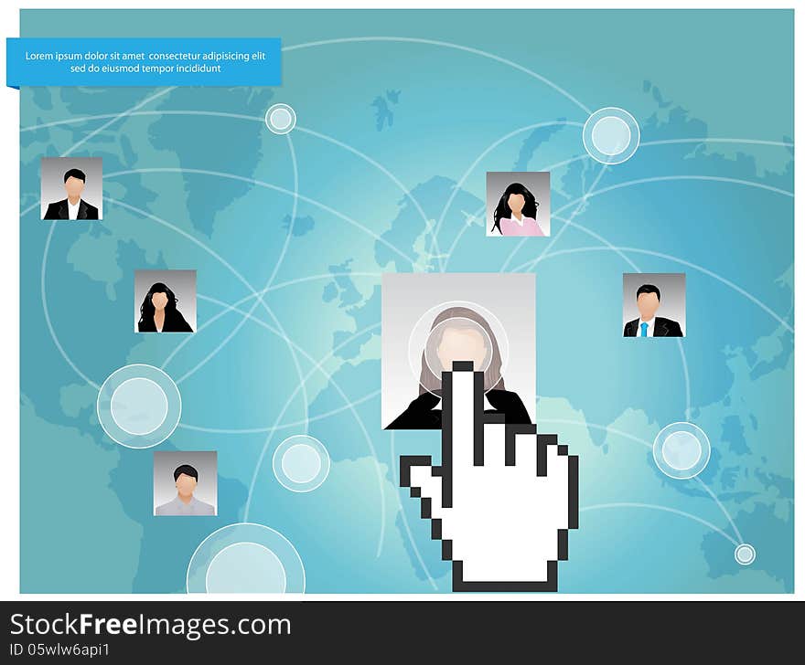 Social networking concept design.