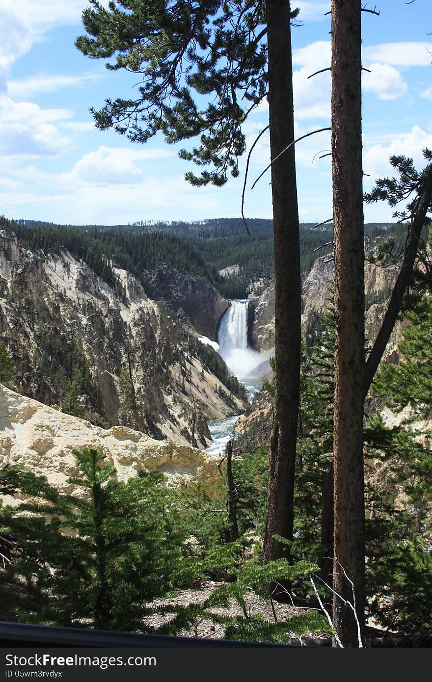 Yellowstone Lower Falls panorama 5