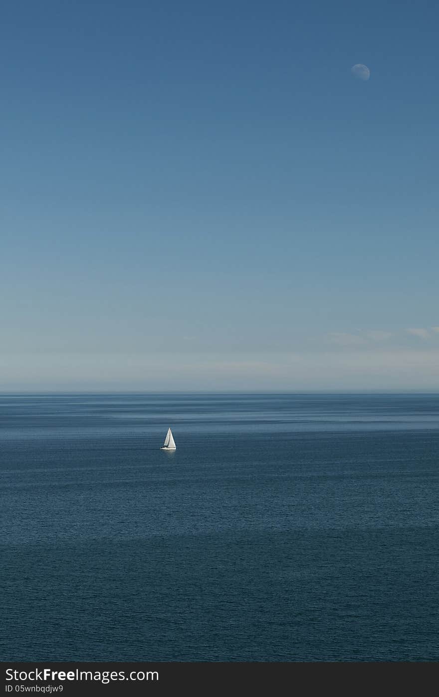 Lonely Sailboat Under the Moon, Ireland