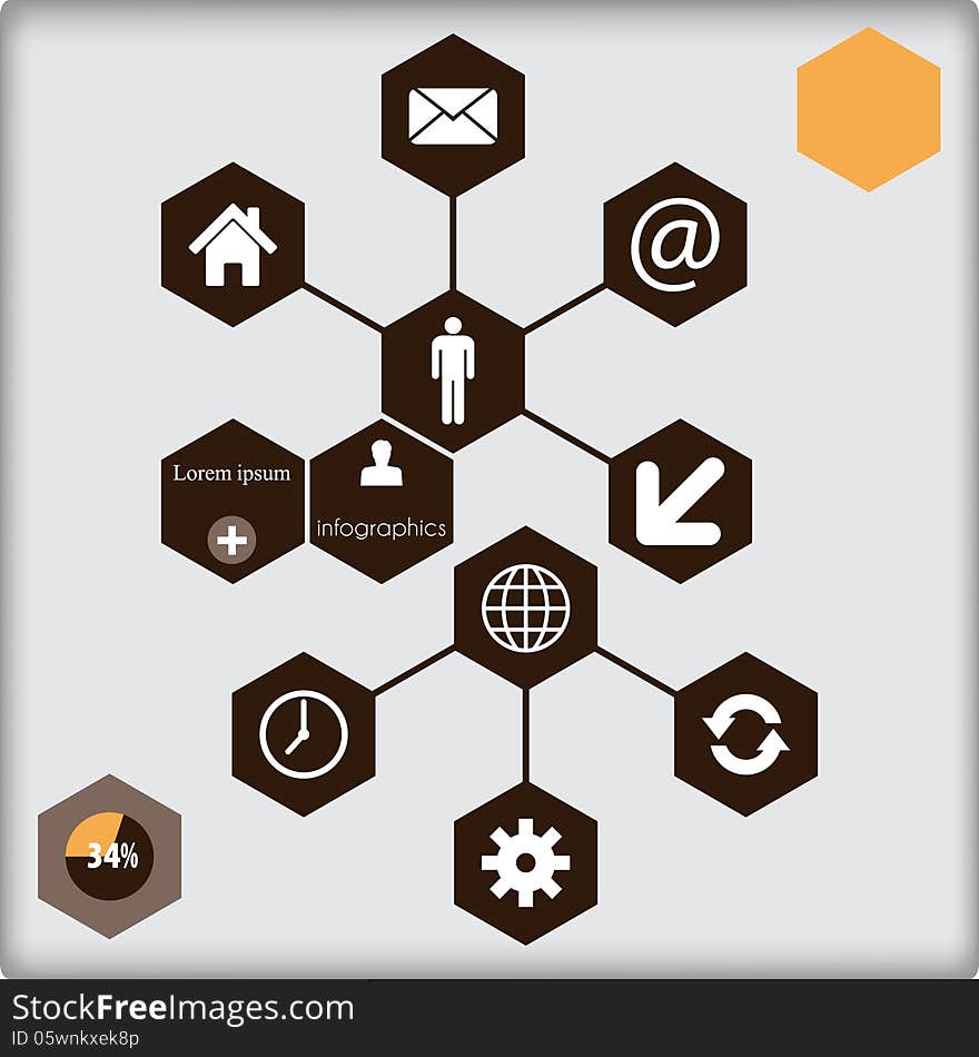 Infographic Template Design - Polygon  Background.