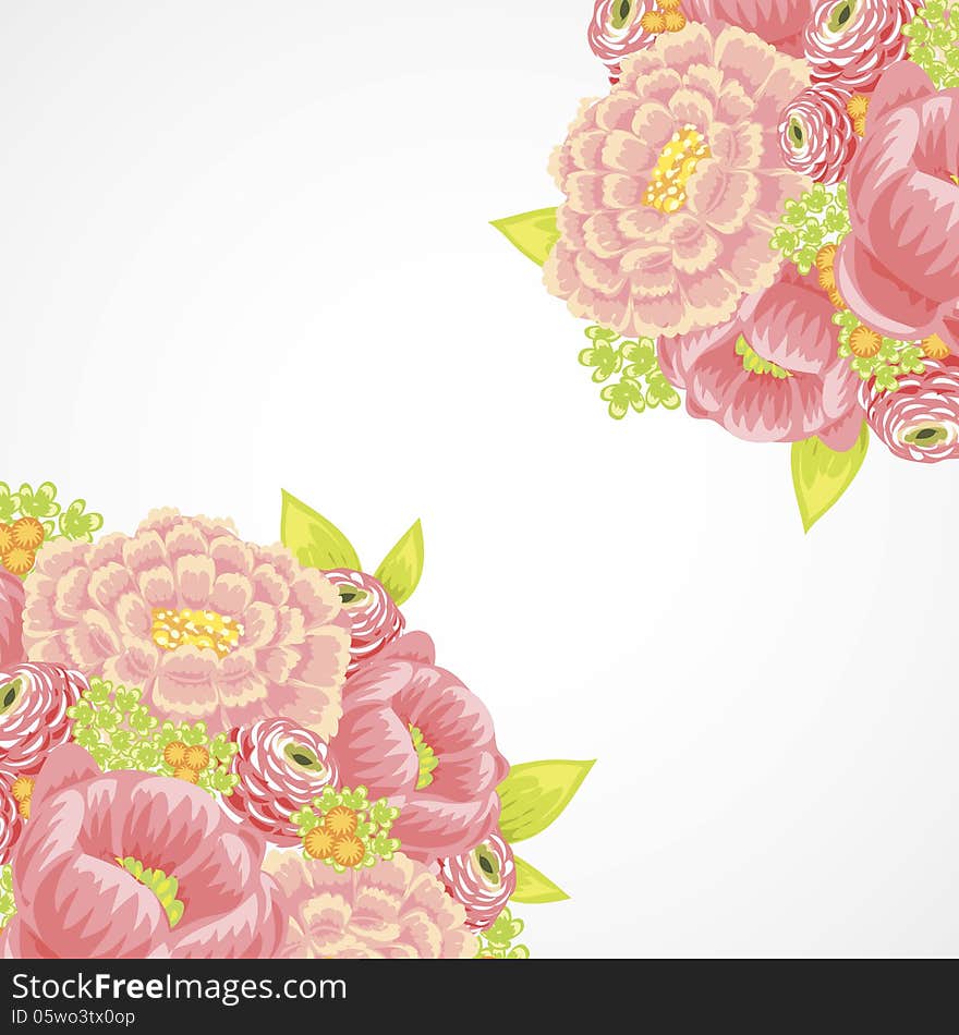 Fresh background with plants and flowers. Fresh background with plants and flowers