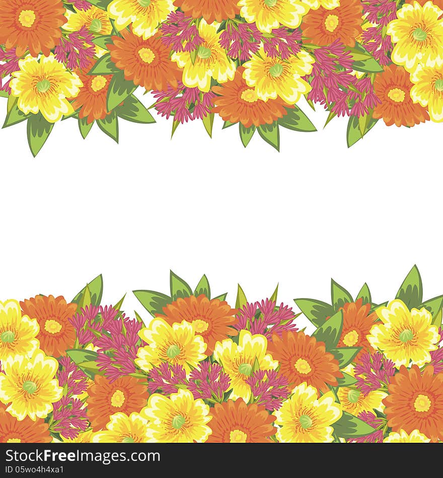 Fresh background with plants and flowers. Fresh background with plants and flowers