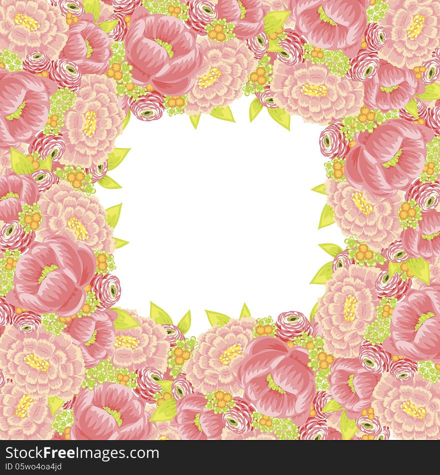 Fresh background with plants and flowers. Fresh background with plants and flowers