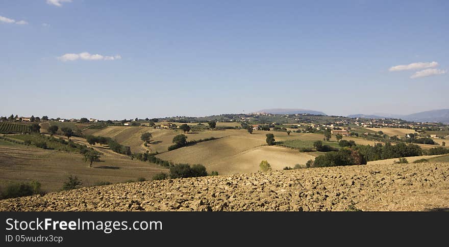 Umbria hills near Montefalco in the summer.