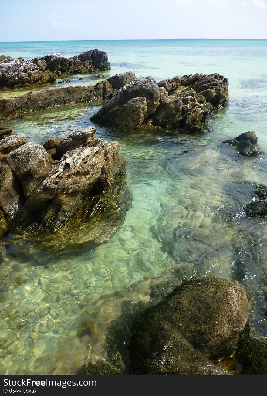 The beautiful tanjung Gelam beach located on the promontory of the island of Java Karimun