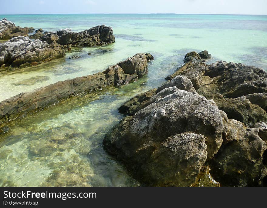 The beautiful tanjung Gelam beach located on the promontory of the island of Java Karimun