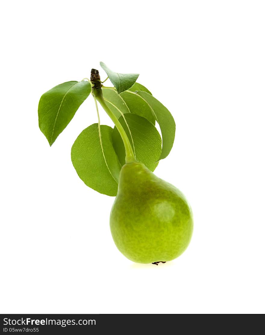 Green pear leaves