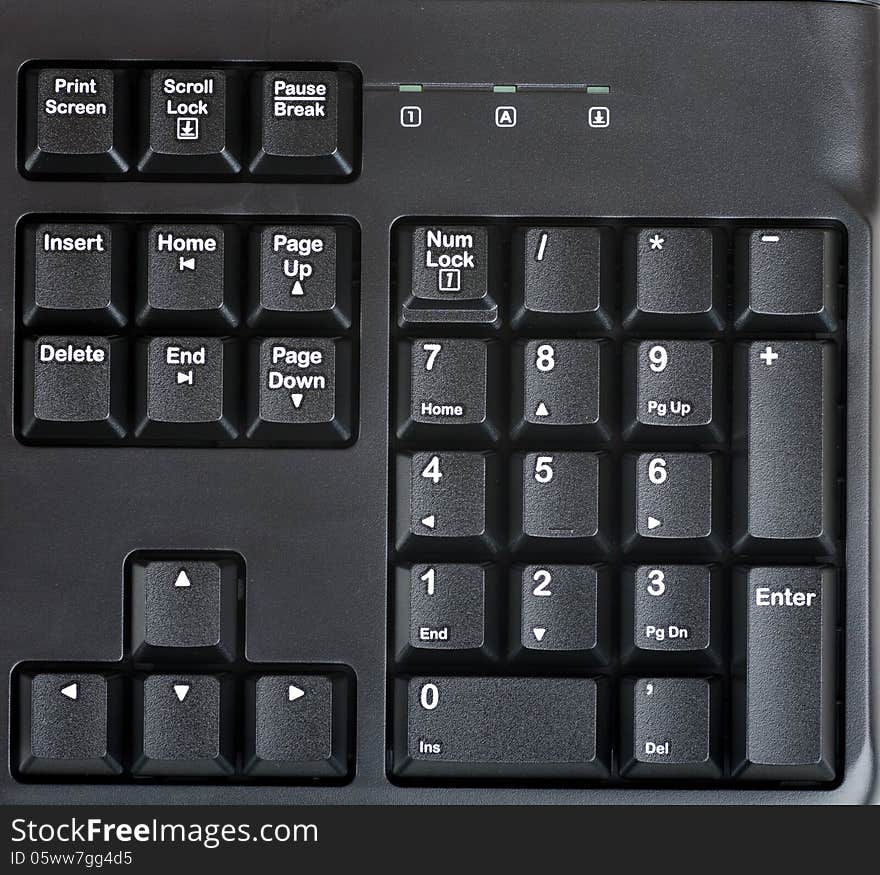 Item keyboard closeup