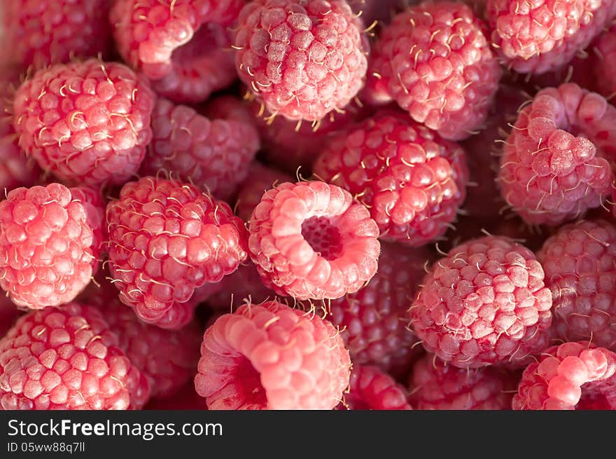 Raspberries background