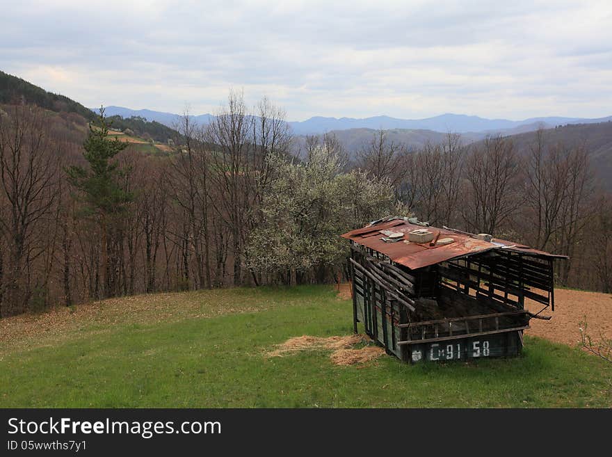 Caravan in the Rhodope Mountains. Caravan in the Rhodope Mountains.