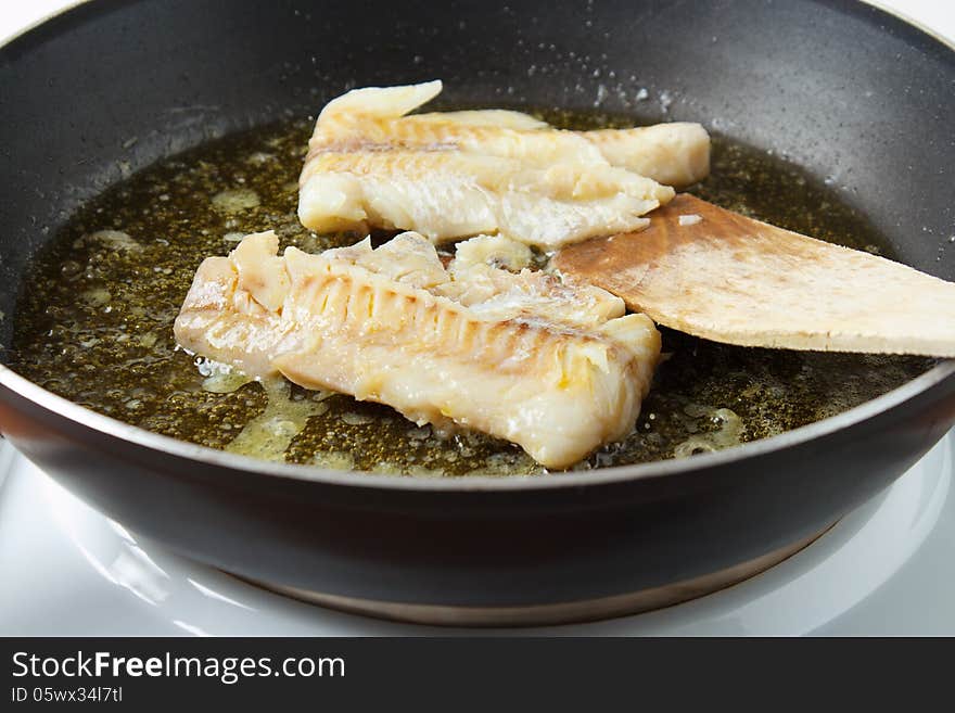 Frying fish