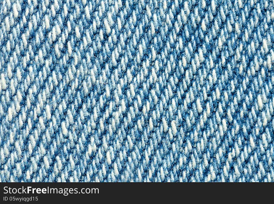 Blue jean texture close up .