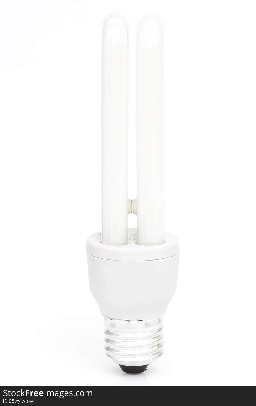 Light bulb in white background .