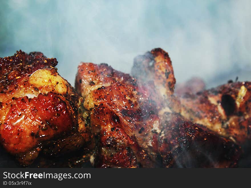 Roasted meat as a symbol of healthy eating