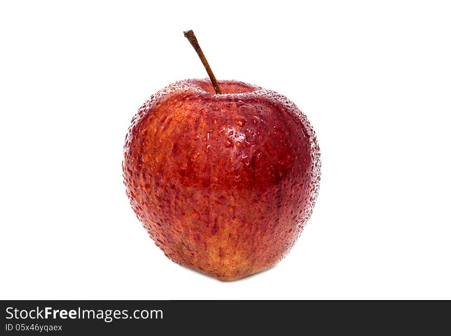 Red apple isolated on white background