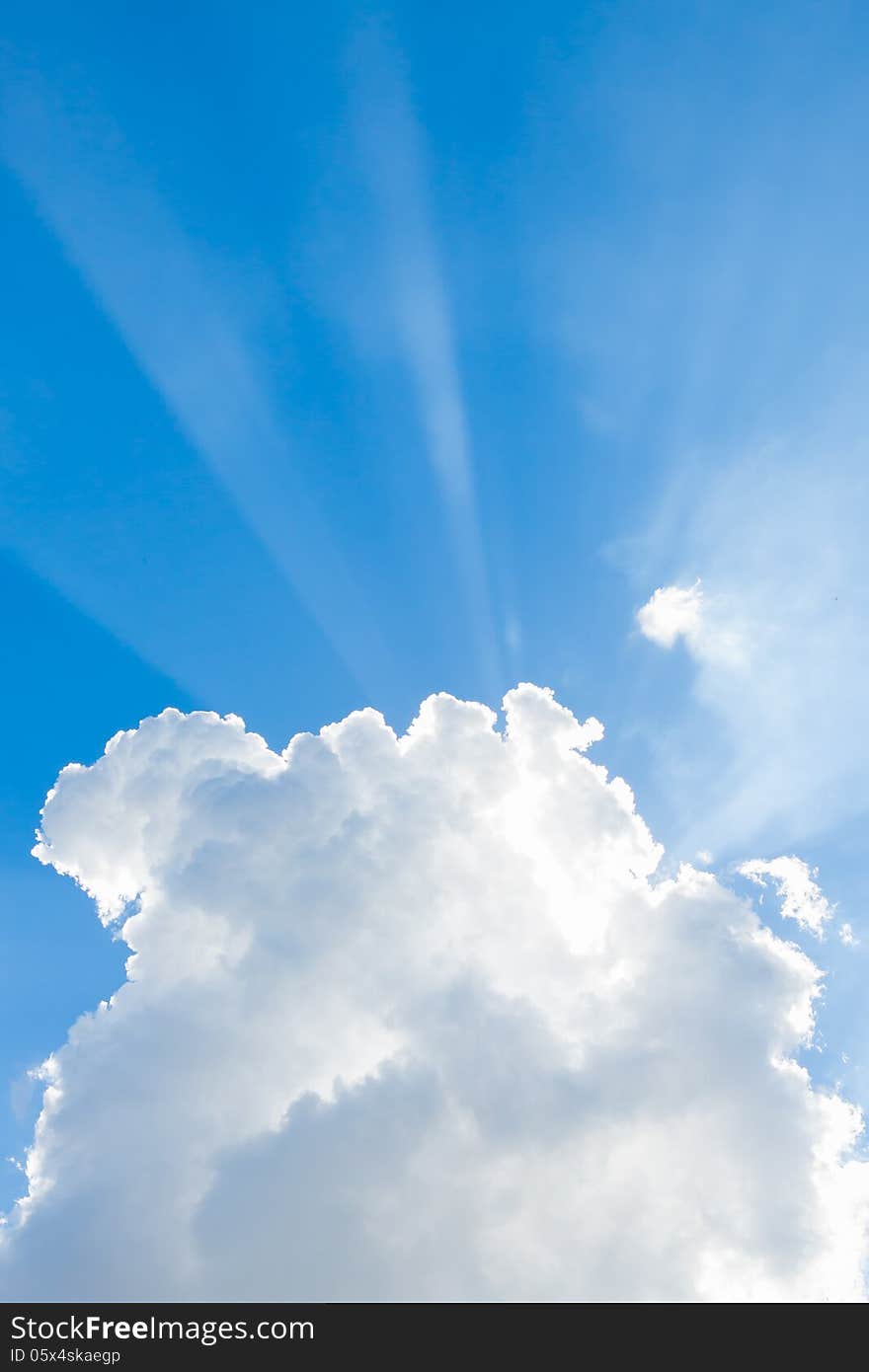 Clouds in the blue sky