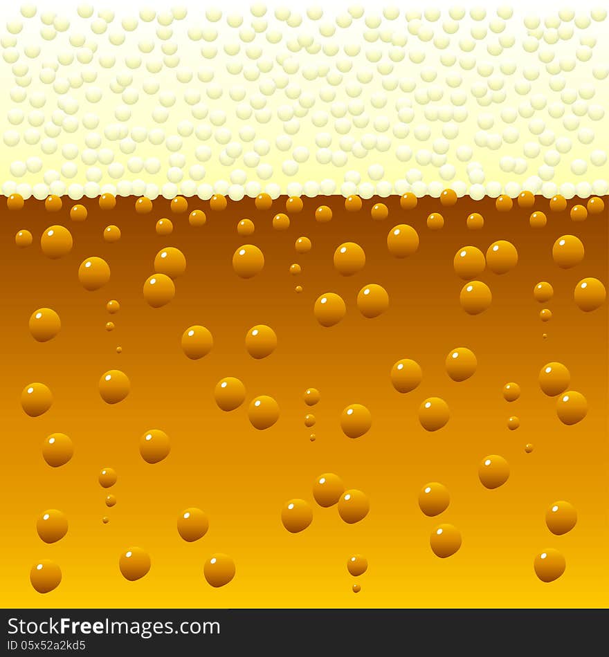 Horizontally seamless bubbling beer backdrop. Vector illustration. Horizontally seamless bubbling beer backdrop. Vector illustration.