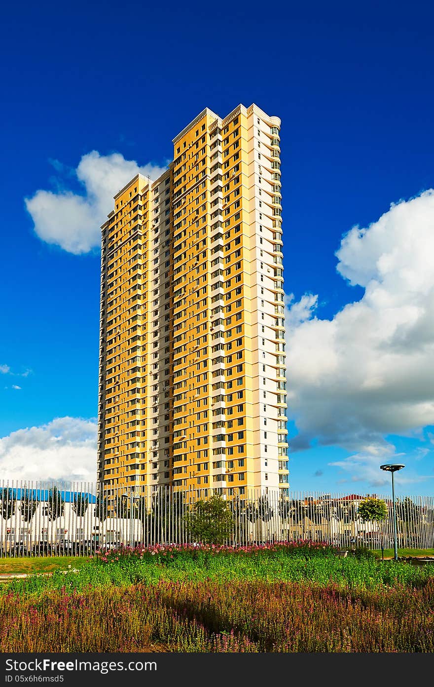 The tall Residential building scenery