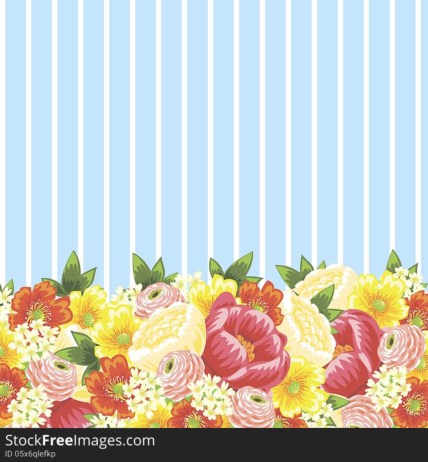 Fresh background with plants and flowers. Fresh background with plants and flowers