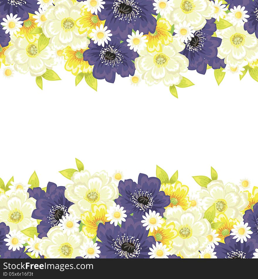 Fresh background with plants and flowers. Fresh background with plants and flowers