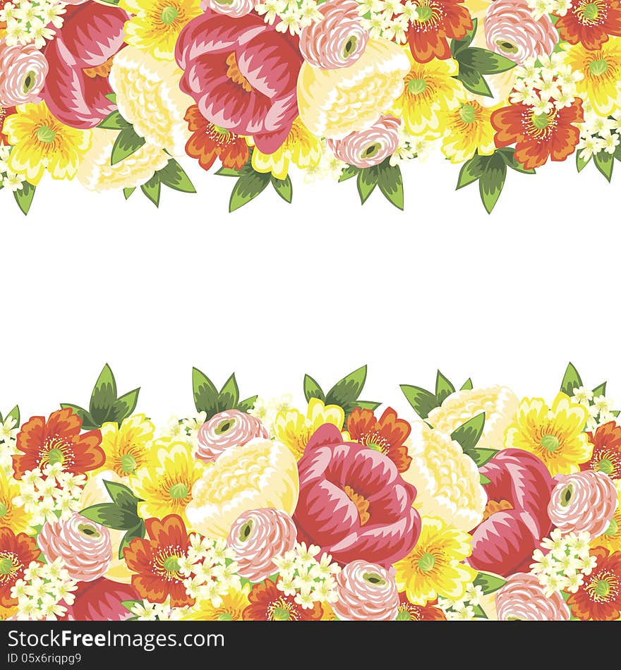 Fresh background with plants and flowers. Fresh background with plants and flowers