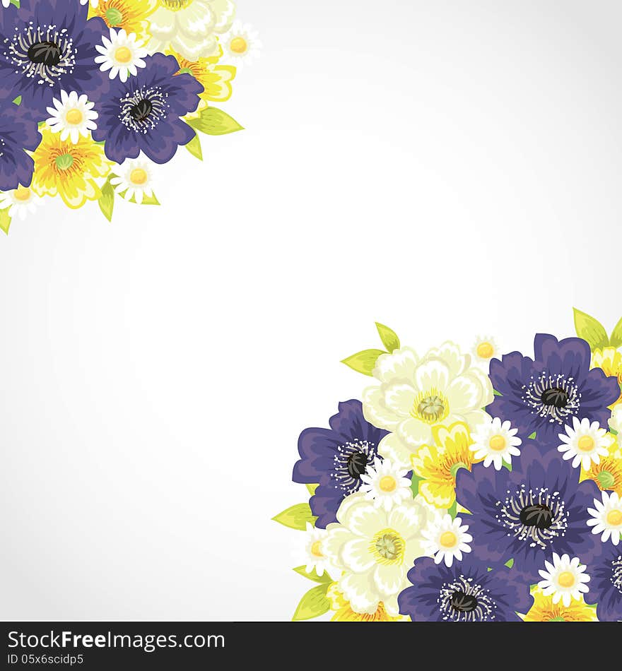 Fresh background with plants and flowers. Fresh background with plants and flowers