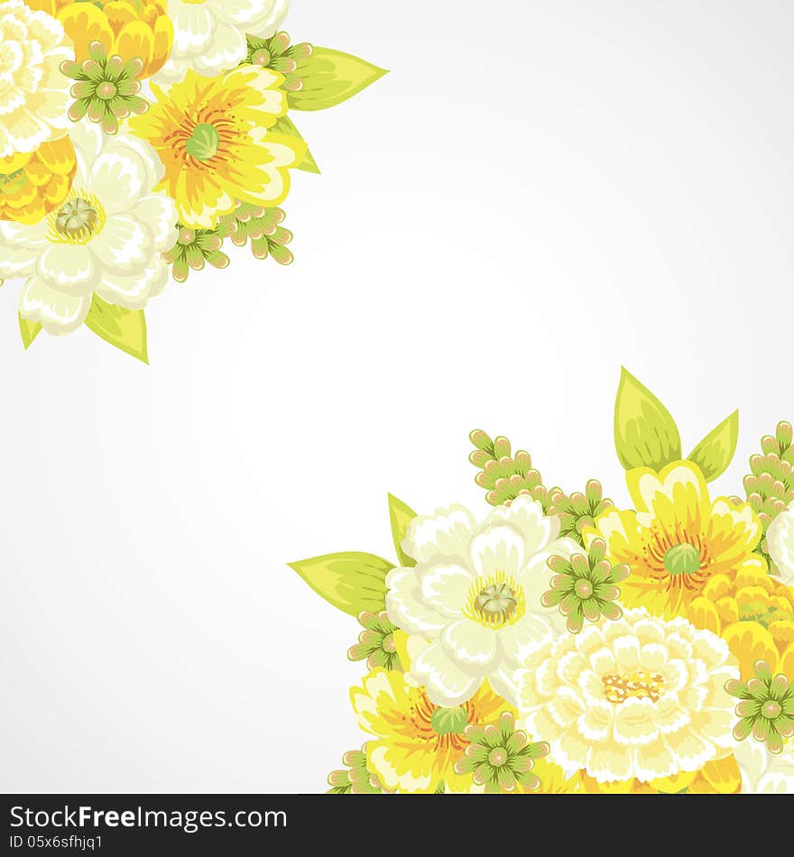 Fresh background with plants and flowers. Fresh background with plants and flowers