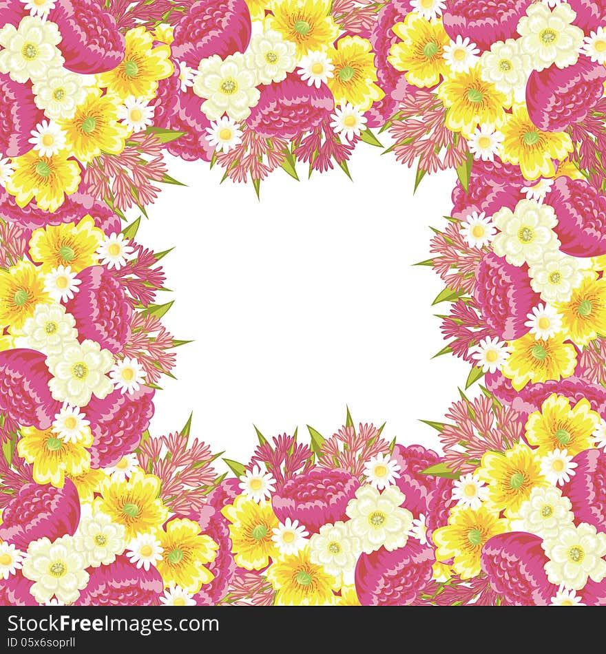 Fresh background with plants and flowers. Fresh background with plants and flowers