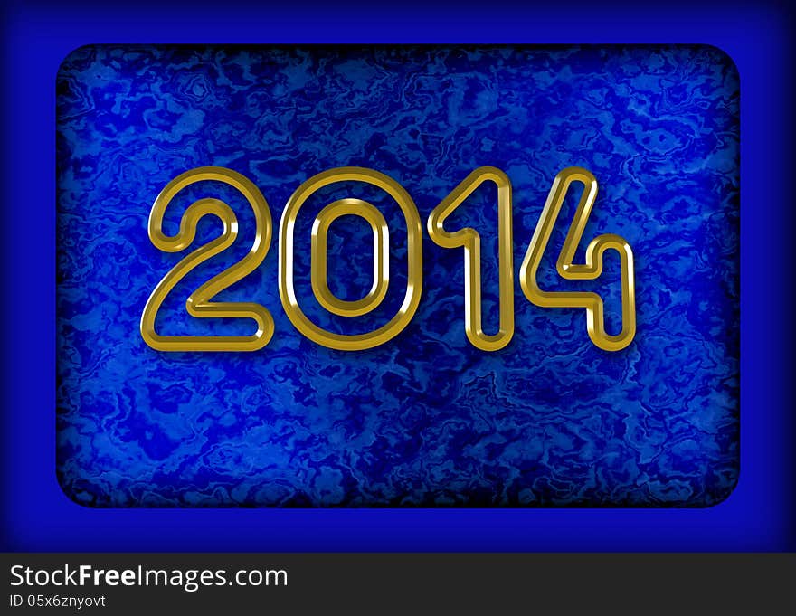 Elegant design of Happy New Year 2014