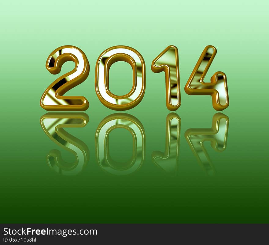 Elegant design of Happy New Year 2014