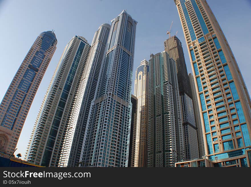 The skyscrapers in Dubai